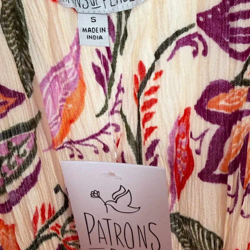 Patrons of Peace Folklore Sundress Paisley Flowers Size Small made in india - Picture 4 of 6